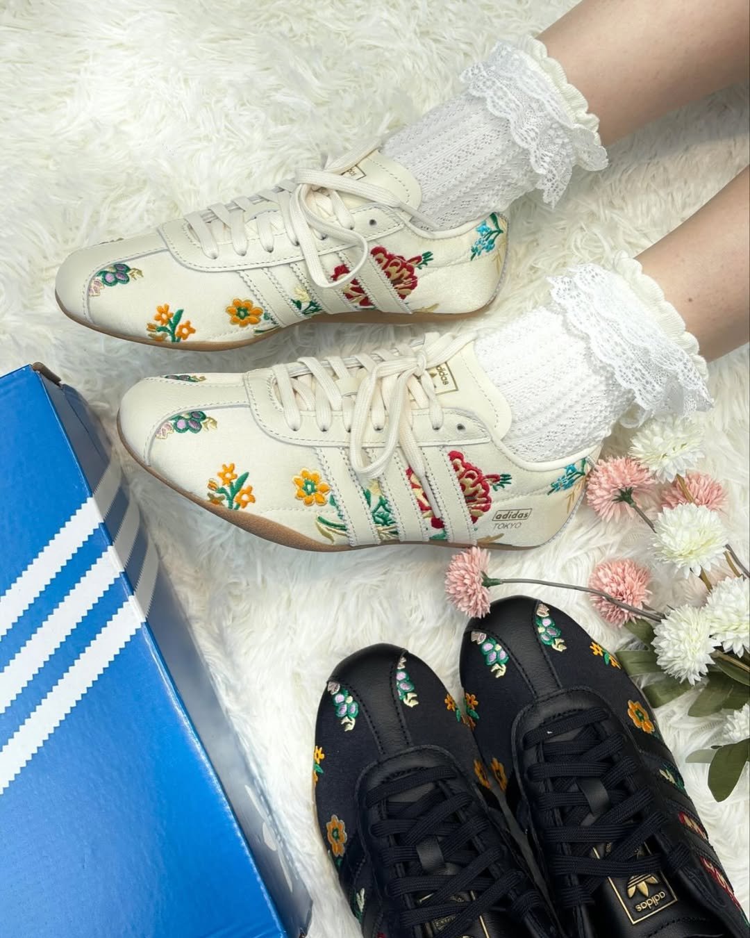 Adidas Tokyo 'Crew White Floral Embroidery'