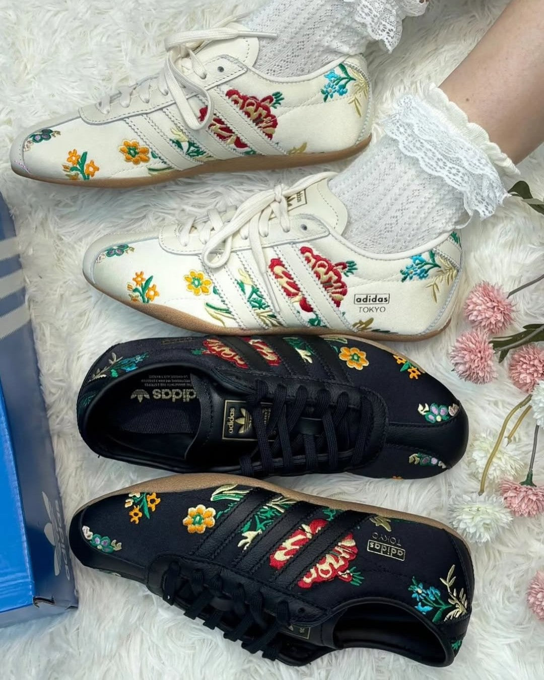 Adidas Tokyo 'Crew White Floral Embroidery'