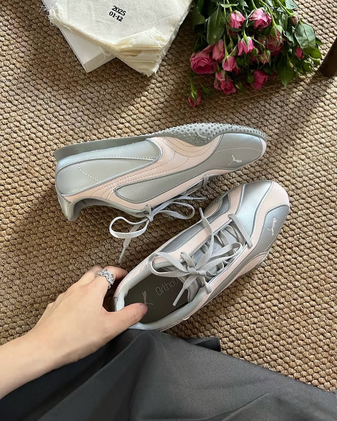 Puma Bella V2 Leather ‘Silver Jas Flower’