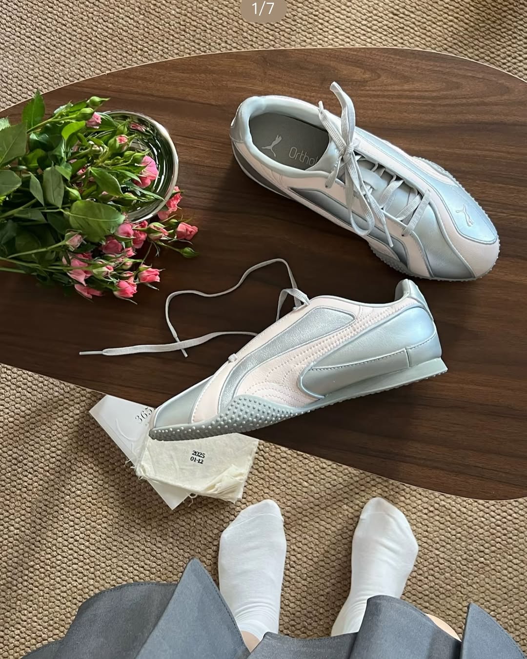 Puma Bella V2 Leather ‘Silver Jas Flower’