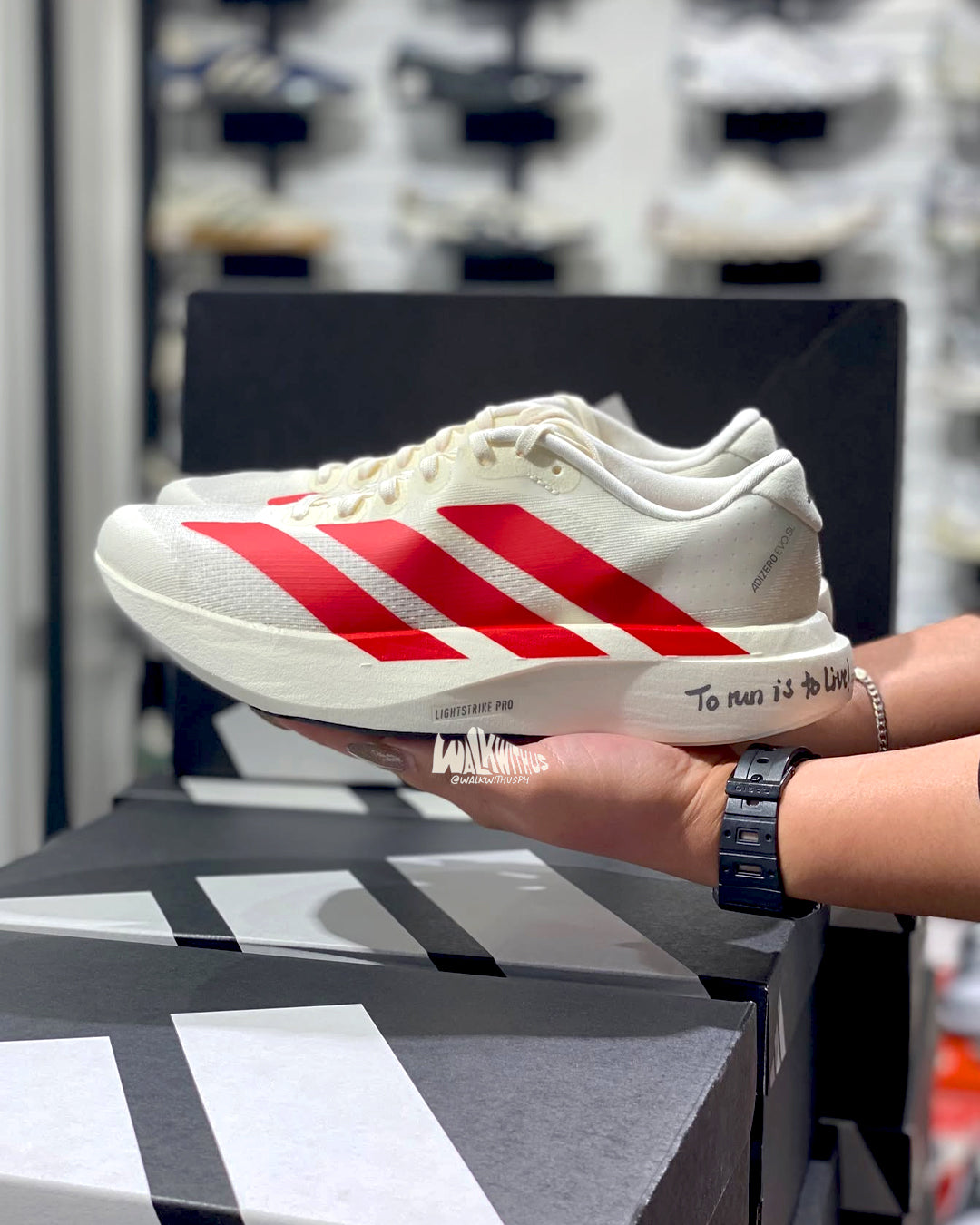 Adidas Adizero Evo SL 'White Red' (MEN'S)
